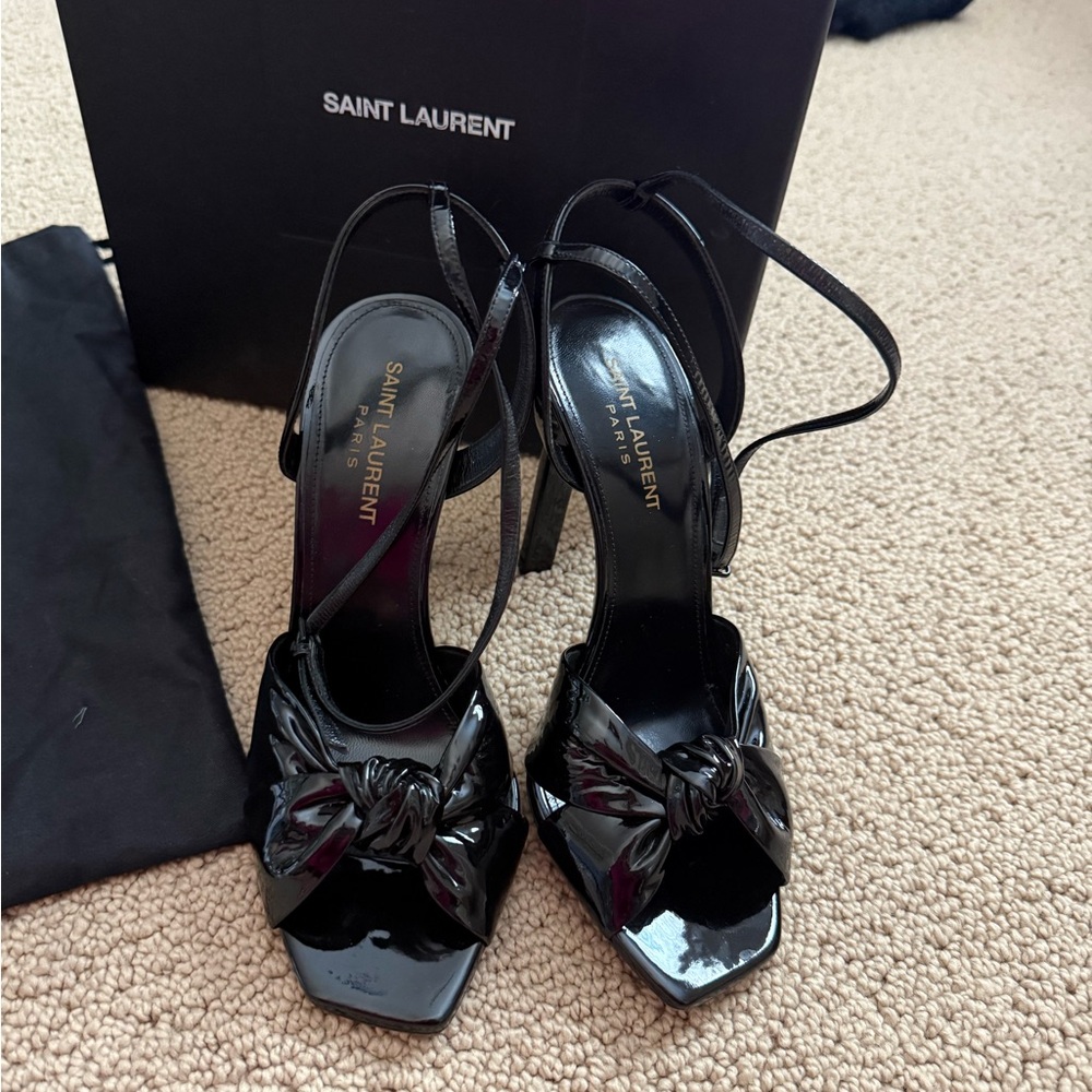 Saint Laurent Black Stiletto Heels - Picture 7 of 7